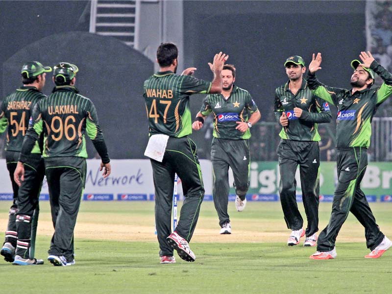 waqar implied the possibility of resting the senior players to make place for youngsters in the next match photo shafiq malik express