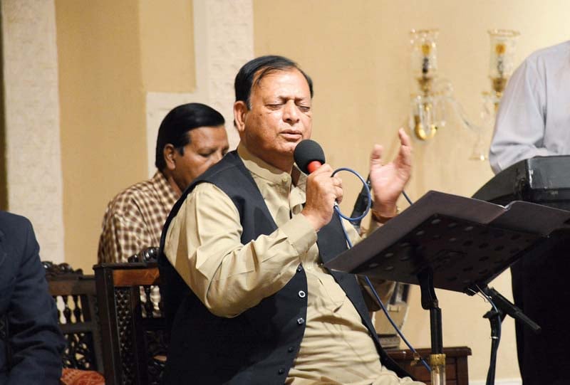 khalid tirmizi performs classical indian and pakistani movie songs at a local hotel photo huma choudary express