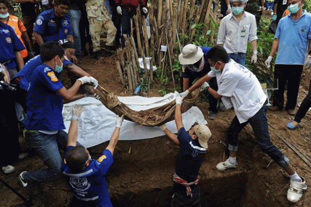 file photo of mass grave found earlier in thailand file photo of mass grave found earlier in thailand