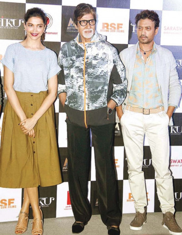 final takes of scenes between irrfan deepika and amitabh were done within 10 minutes photo file final takes of scenes between irrfan deepika and amitabh were done within 10 minutes photo file