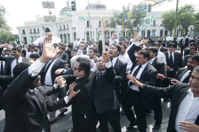 hundreds of lawyers took to the mall where they held a sit in for three hours on monday photo shafiq malik express hundreds of lawyers took to the mall where they held a sit in for three hours on monday photo shafiq malik express