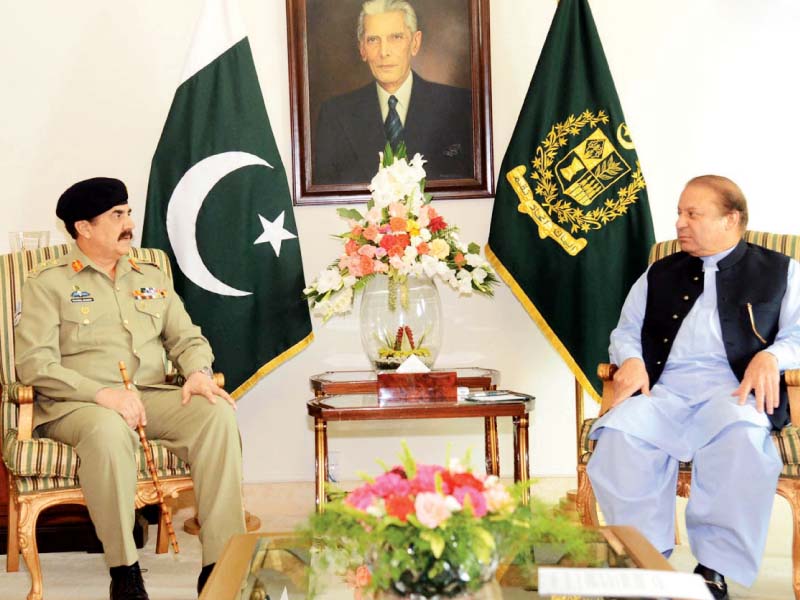 pm nawaz meets gen raheel at the pm house in islamabad photo online