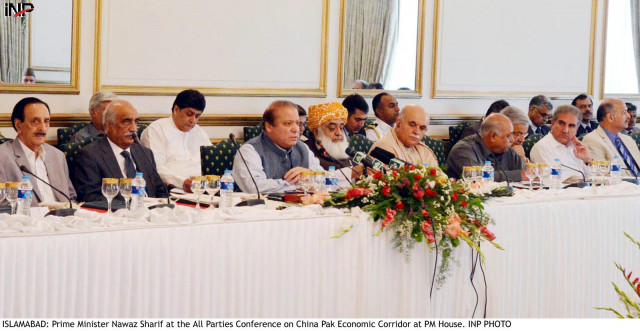 pm nawaz sharif at the apc on pak china economic corridor photo inp pm nawaz sharif at the apc on pak china economic corridor photo inp