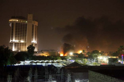 car bombs targeting two five star baghdad hotels kill at least 10