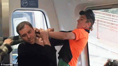 australian men hurl abuse at muslim women punch commuter for intervening