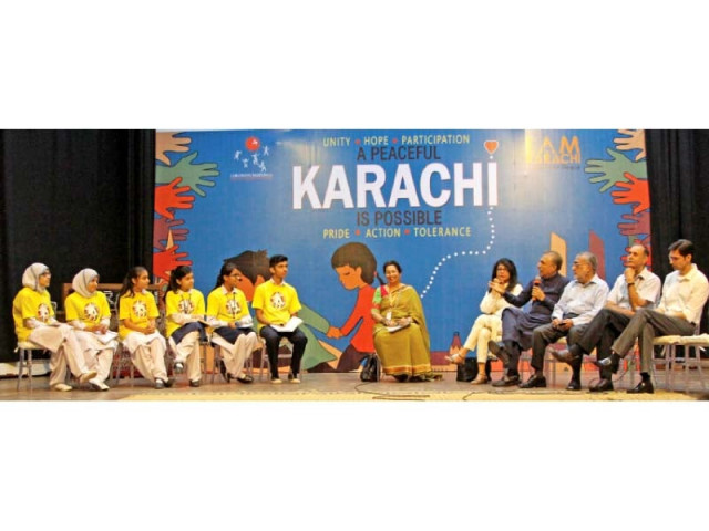 writer rumana husain moderates a dialogue session organised by i am karachi and children s museum for peace and human rights on friday the session allowed six schoolchildren to interact with five civil society members photo aysha saleem express writer rumana husain moderates a dialogue session organised by i am karachi and children s museum for peace and human rights on friday the session allowed six schoolchildren to interact with five civil society members photo aysha saleem express