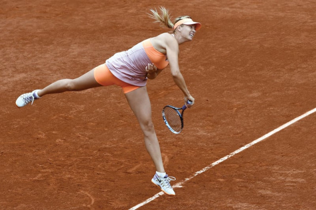 defending champion maria sharapova reached the french open last 16 on friday photo afp defending champion maria sharapova reached the french open last 16 on friday photo afp