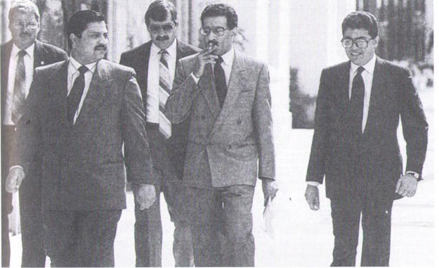 from left to right bcci officials aftab hussain amjad awan and akbar ali bilgrami are seen in this picture photo the infiltrator robert mazur