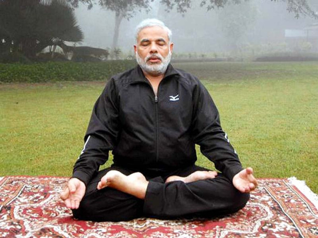 modi will lead an expected 35 000 people at the outdoor session at 7 00am on june 21 photo publicity modi will lead an expected 35 000 people at the outdoor session at 7 00am on june 21 photo publicity