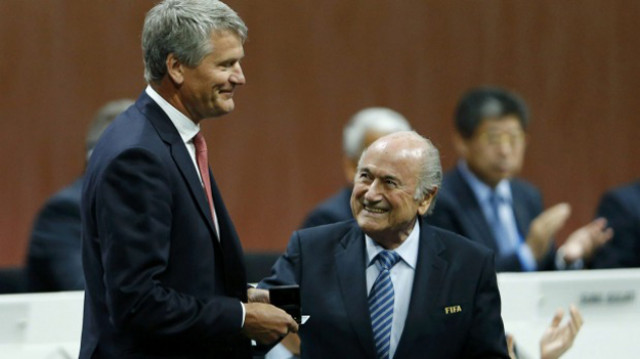 david gill receives his nomination at the executive committee from fifa president sepp blatter at the 65th fifa congress in zurich on friday photo reuters david gill receives his nomination at the executive committee from fifa president sepp blatter at the 65th fifa congress in zurich on friday photo reuters
