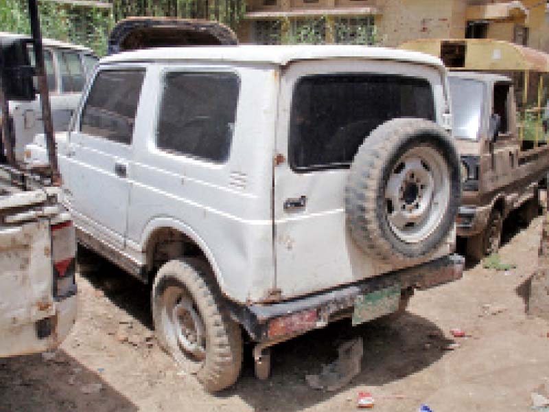 these vehicles provided for immunisation drives are dumped in the office premises of sukkur district health officer officials used these vehicles and when they developed some faults they left them unattended photos express