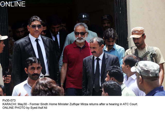 former sindgh home ministry zulfiqar mirza returns after a hearing in atc photo online