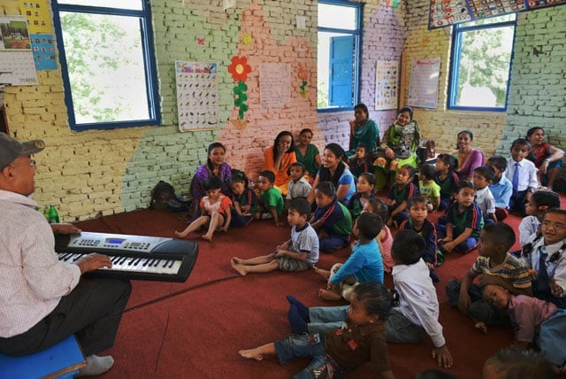 nepalese students sing a song in the classroom of a school in bhaktapur on the outskirts of kathmandu on may 31 2015 photo afp nepalese students sing a song in the classroom of a school in bhaktapur on the outskirts of kathmandu on may 31 2015 photo afp