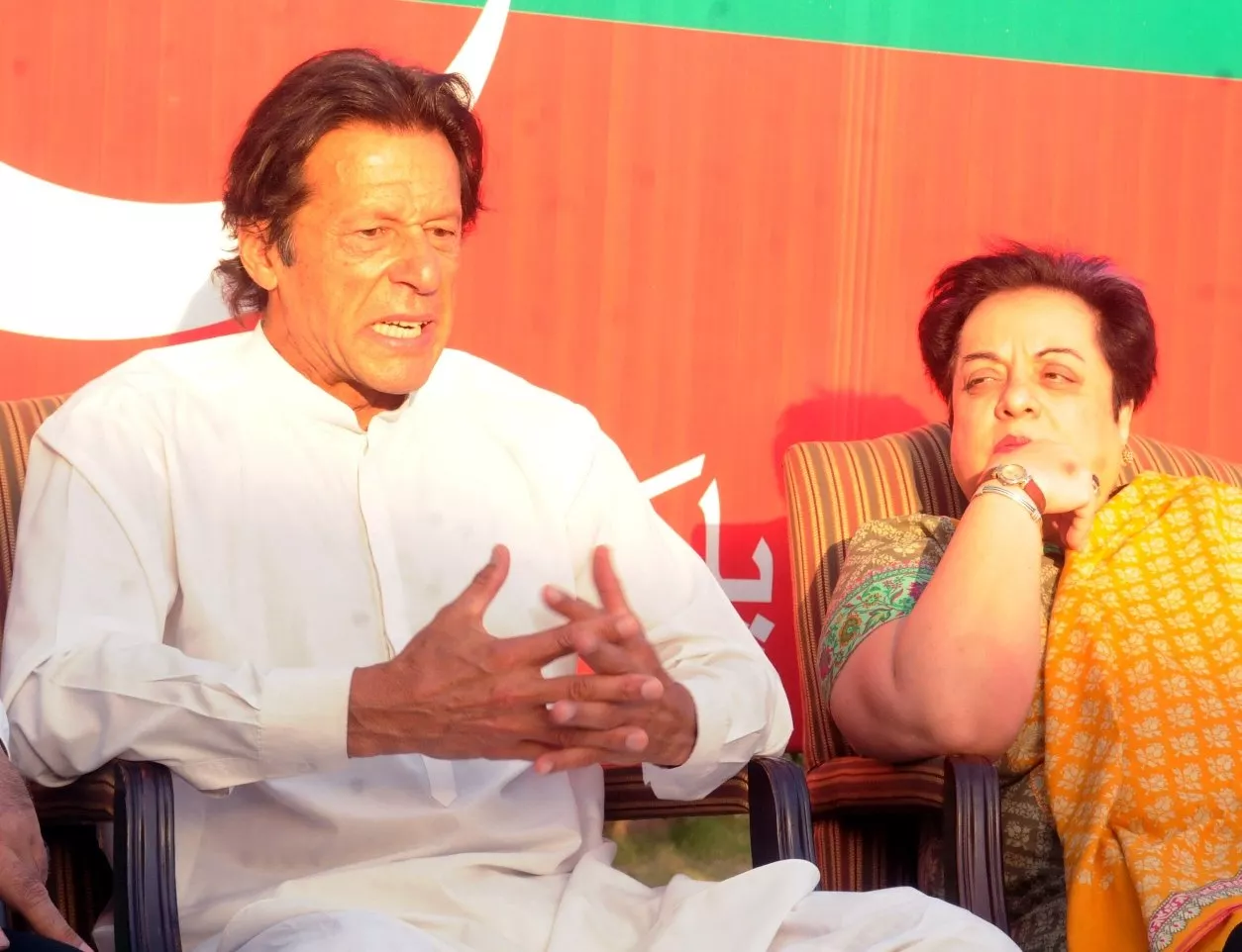 pti leader shireen mazari looks on as imran khan addresses a press conference in islamabad on sunday may 31 2015 photo waseem nazir express pti leader shireen mazari looks on as imran khan addresses a press conference in islamabad on sunday may 31 2015 photo waseem nazir express