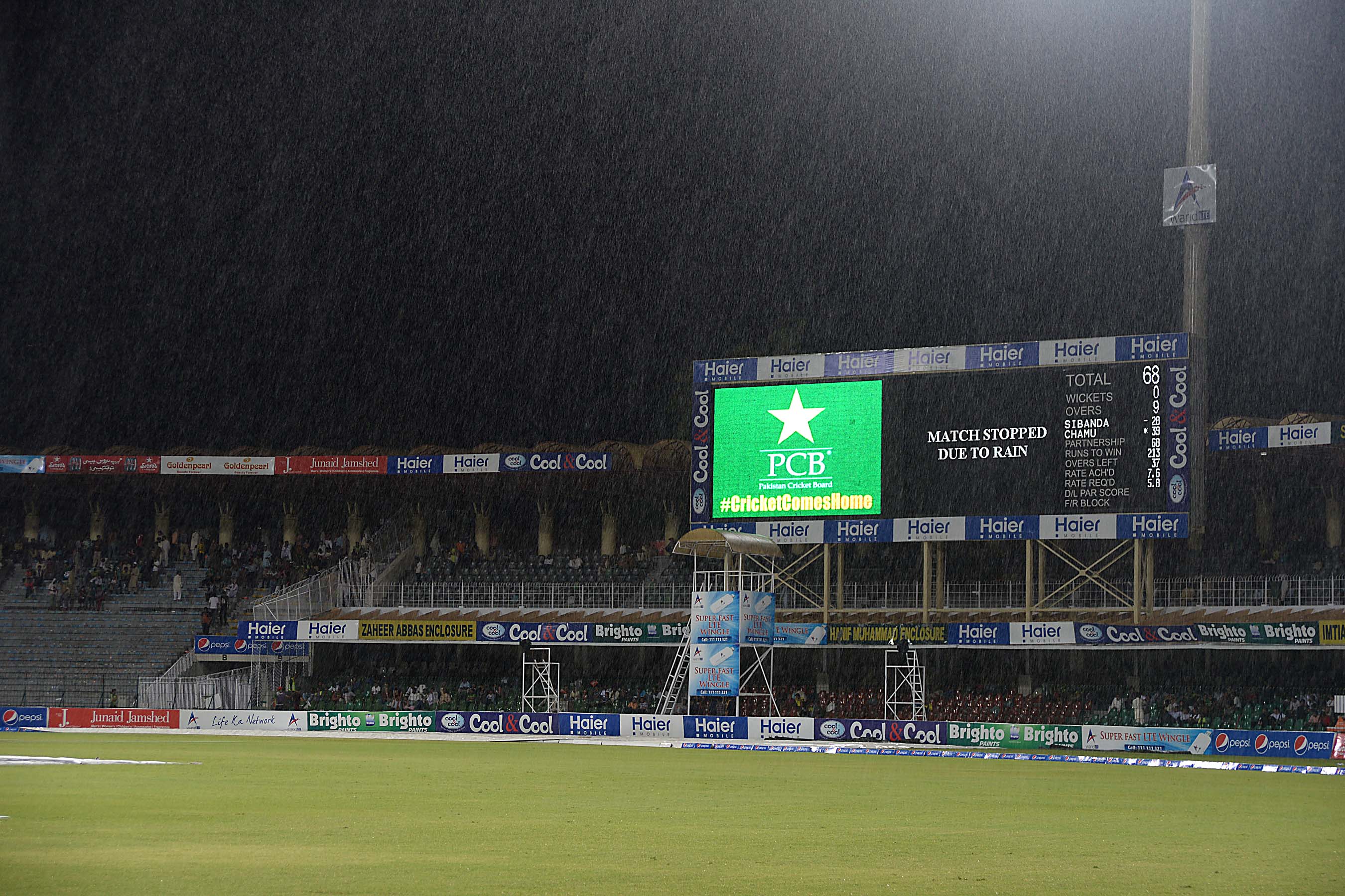 rain had the last laugh in the final odi between pakistan and zimbabwe photo shafiq malik express