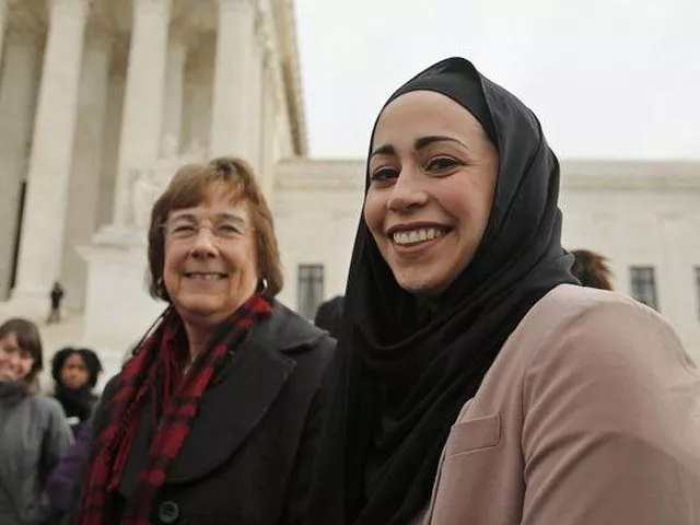 samantha elauf r who was denied a sales job at an abercrombie kids store in tulsa in 2008 stands with u s equal employment opportunity commission eeoc lead attorney barbara seely c at the us supreme court in washington february 25 2015 photo reuters samantha elauf r who was denied a sales job at an abercrombie kids store in tulsa in 2008 stands with u s equal employment opportunity commission eeoc lead attorney barbara seely c at the us supreme court in washington february 25 2015 photo reuters