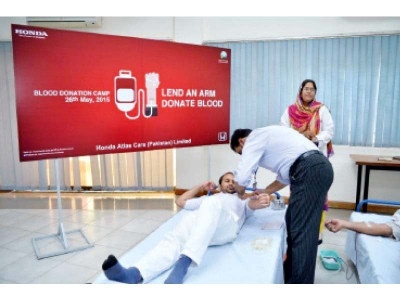 social responsibility honda organises blood camp