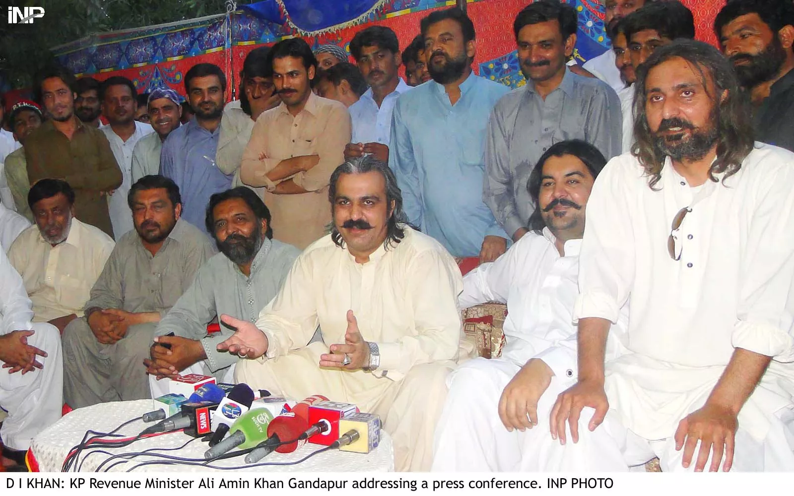 ali amin gandapur addressing a press conference on monday photo inp ali amin gandapur addressing a press conference on monday photo inp