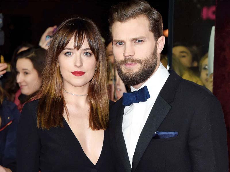 the first book was turned into an film starring dakota johnson and jamie dornan photo publicity