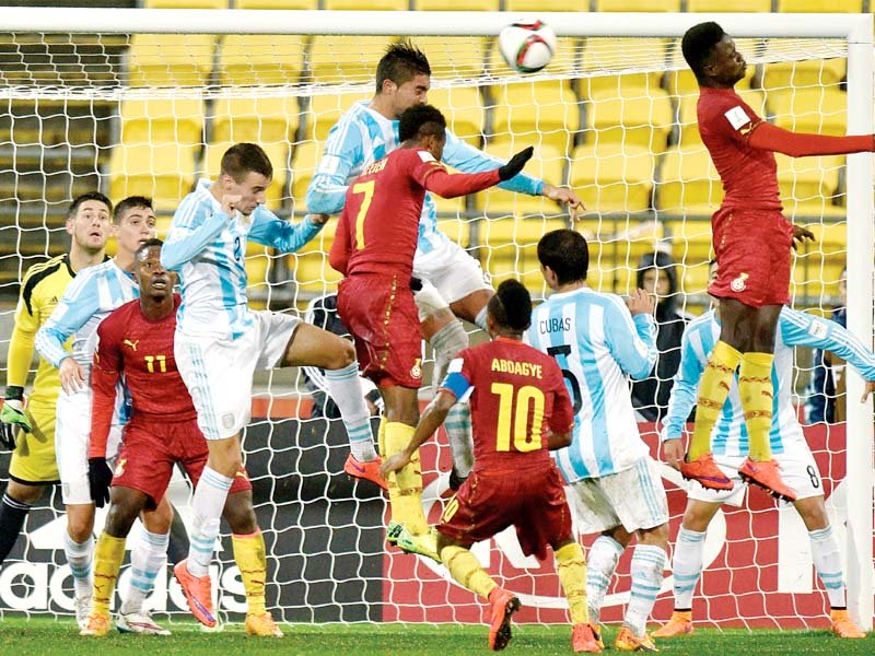 ghana hustled the highly rated argentinians pulling apart their defence with pace and clever passing photo afp