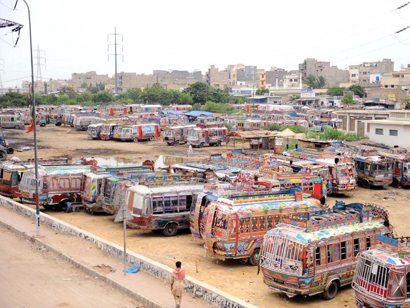 the sindh transport department has announced that all transporters who ply passenger buses between cities in the province must remove their cng kits within three months photo file