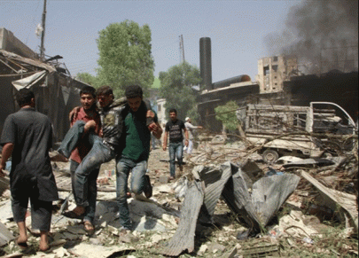 syria regime barrel bombs kill 24 including children monitor