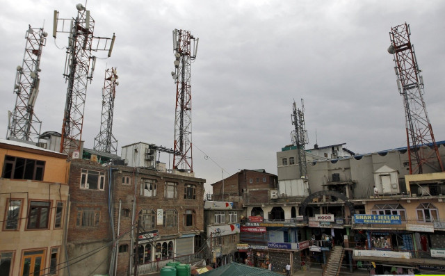 a view of telecom towers installed over the buildings is pictured in srinagar june 3 2015 photo reuters a view of telecom towers installed over the buildings is pictured in srinagar june 3 2015 photo reuters