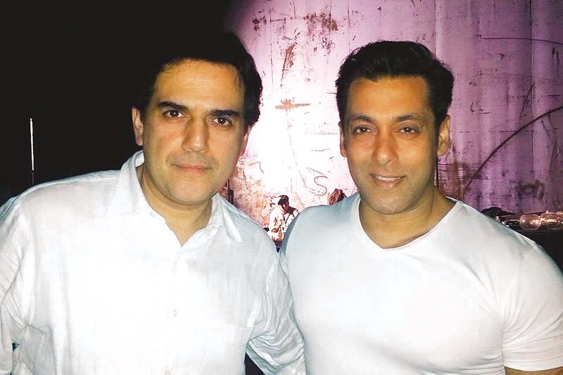 zoheb hassan met his old friend salman khan on a recent trip to india photo file