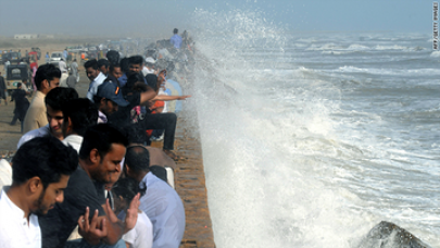 gaining momentum cyclone 1 700km away from karachi