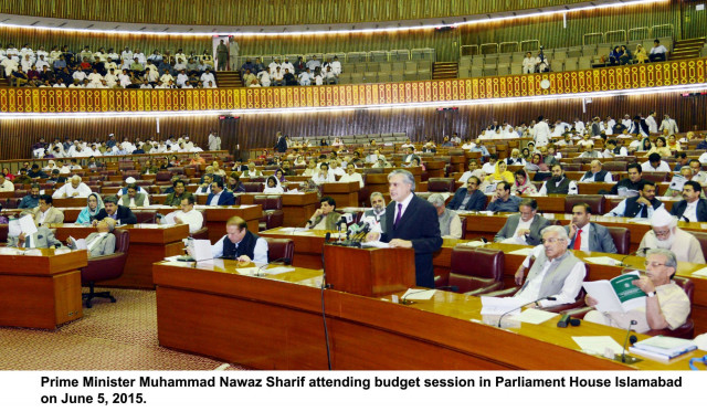 finance minister ishaq dar presenting the budget in the national assembly on friday photo pid finance minister ishaq dar presenting the budget in the national assembly on friday photo pid