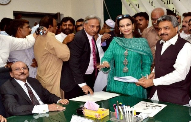 sherry rehman files nomination papers for senate seat photo express sherry rehman files nomination papers for senate seat photo express