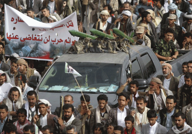 mock missiles are mounted on a truck during an anti saudi demonstration by houthi followers in sanaa photo reuters mock missiles are mounted on a truck during an anti saudi demonstration by houthi followers in sanaa photo reuters