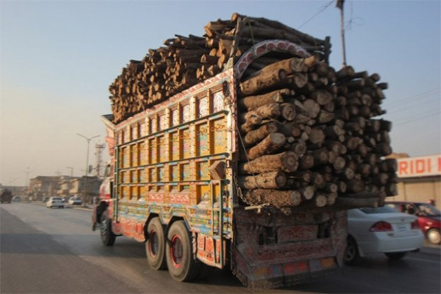 harvested wood was left behind after militancy took hold in 2011 photo muhammad iqbal