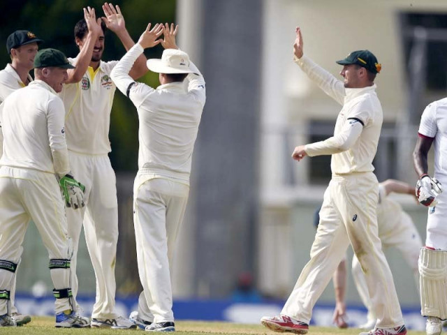 west indies resistance broke once dowrich was dismissed and they lost their last seven wickets for just 35 runs photo afp west indies resistance broke once dowrich was dismissed and they lost their last seven wickets for just 35 runs photo afp