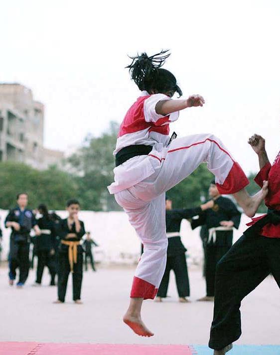 pakistan s martial artist successfully created three new guinness records at the pakistan academy of martial arts on sunday photo express