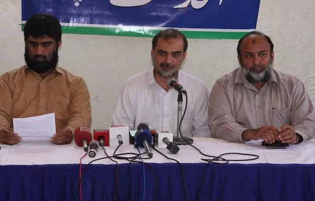 ji karachi chief addressing a press conference photo express mohammad saqib ji karachi chief addressing a press conference photo express mohammad saqib