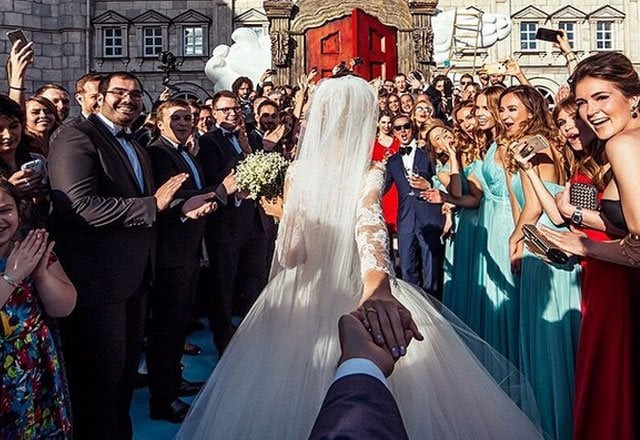 the wedding was announced via a picture taken in murad s led by love way