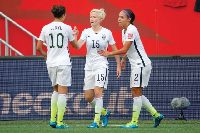 usa extended their unbeaten run over the matildas to 25 games as megan rapinoe scored twice photo afp usa extended their unbeaten run over the matildas to 25 games as megan rapinoe scored twice photo afp