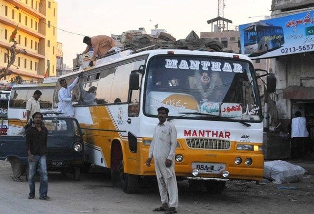 according to the motorway police the bus had to be stopped after a stone struck it photo express according to the motorway police the bus had to be stopped after a stone struck it photo express