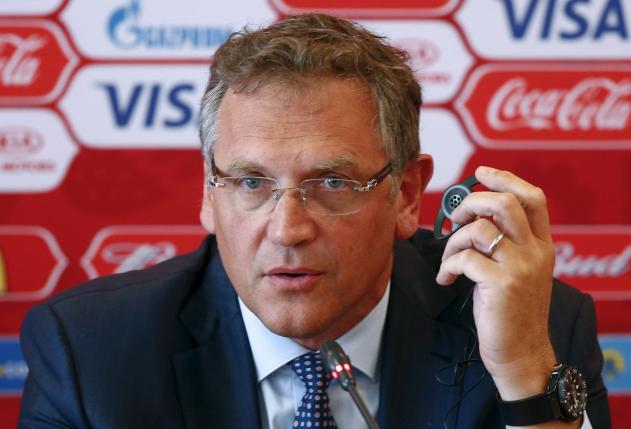 fifa secretary general jerome valcke speaks as he attends a news conference during his visit to samara one of the 2018 world cup host cities russia june 10 2015 photo reuters
