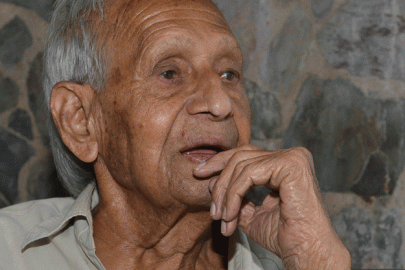 indian artist and secret gardener dies aged 90