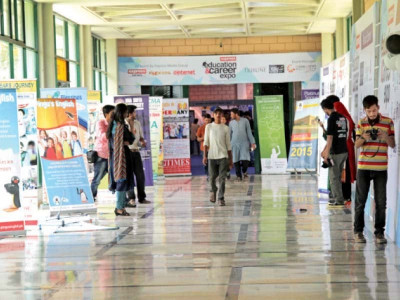 education talk express expo displays stalls of 40 institutes