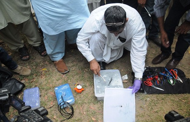 display of explosives recovered from the suspect photo express