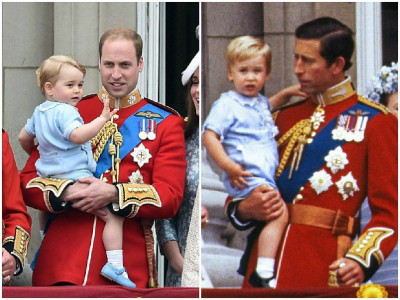 like father like son prince george makes balcony debut at buckingham palace