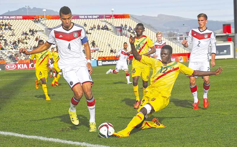 while germany led 1 0 at half time mali managed to equalise in the second half and hold on to win 4 3 on penalties to knock germany out of the competition photo afp