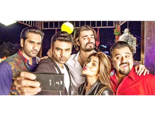jawani phir nahi ani stars humayun saeed hamza ali abbasi vasay chaudhry mehwish hayat and ahmed ali butt in the lead roles photo publicity