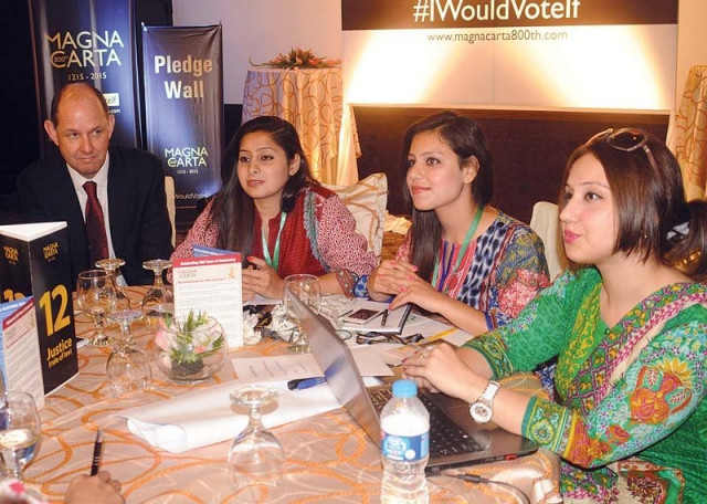 the students later sat in groups to discuss various freedoms and rights photo waseem nazir