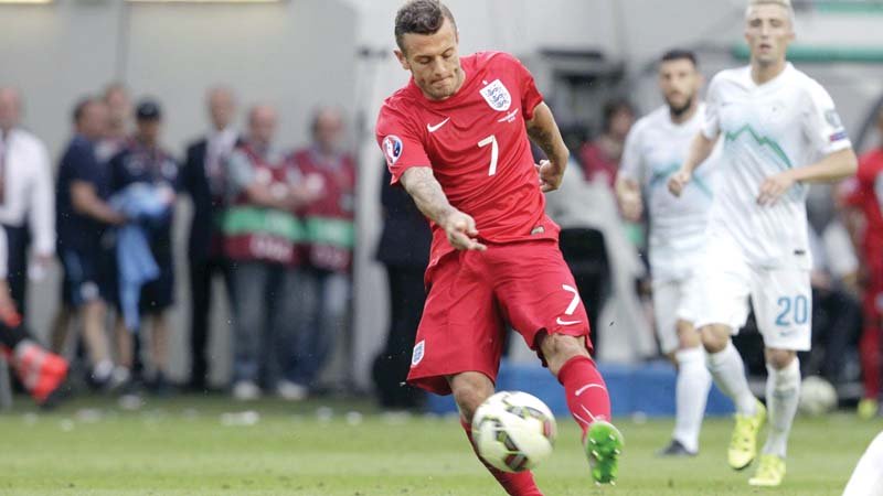 wilshere opened his international account in style with a stunning brace against slovenia photo reuters