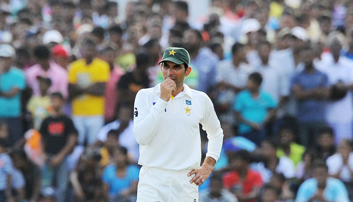 misbahul haq led pakistan have a mountain to climb as they start their three test match series against sri lanka at galle today photo afp