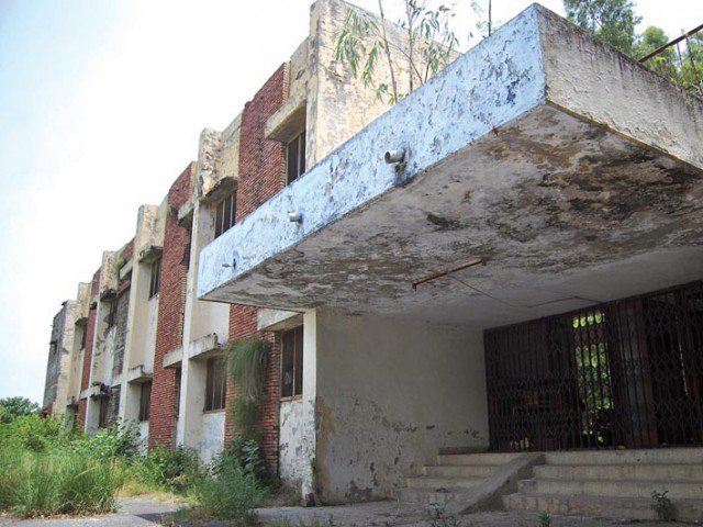 dilapidated building of the hostel of the h 9 college photos file